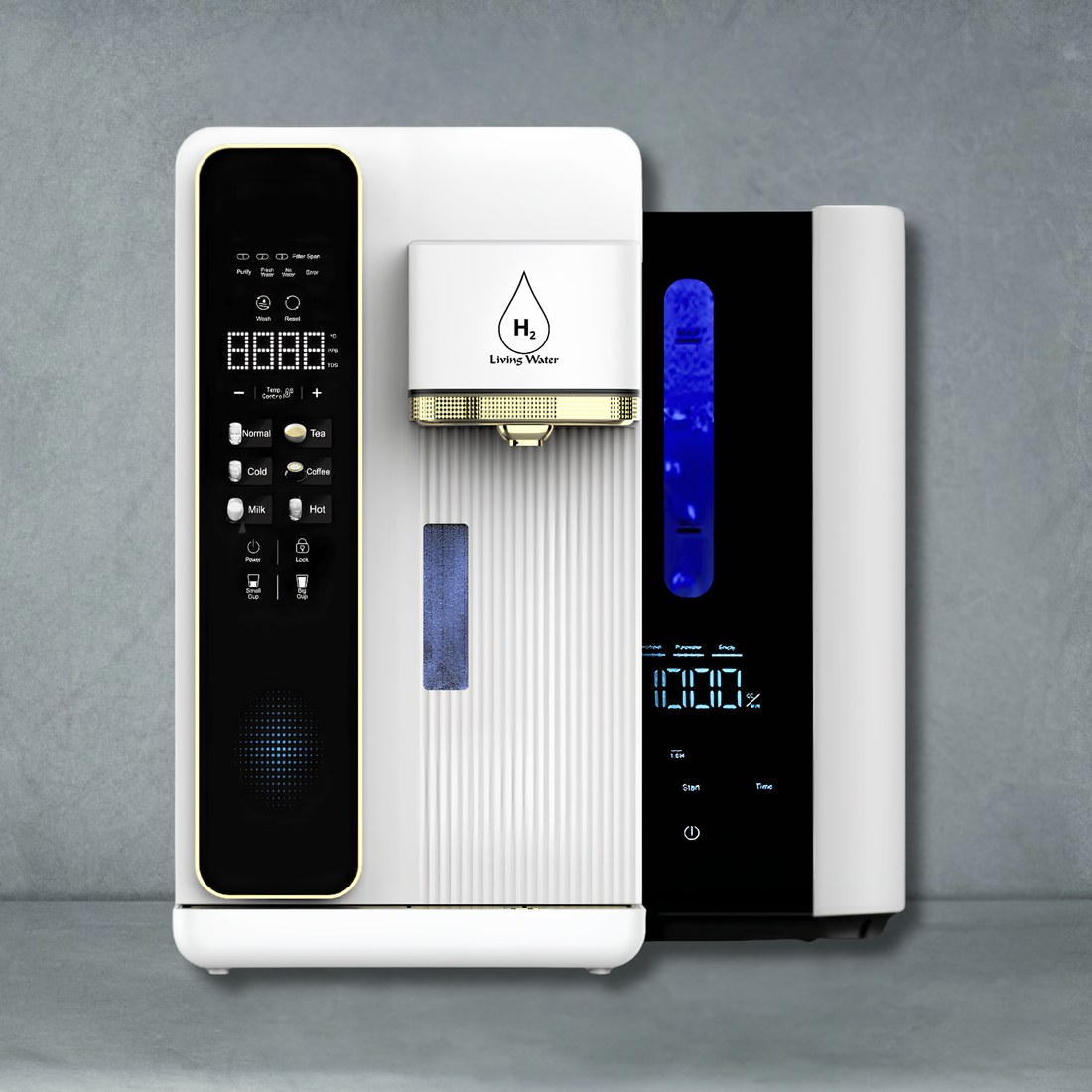 Homeco H2 Pure Water System countertop dispenser with hot, cold, tea, and coffee options